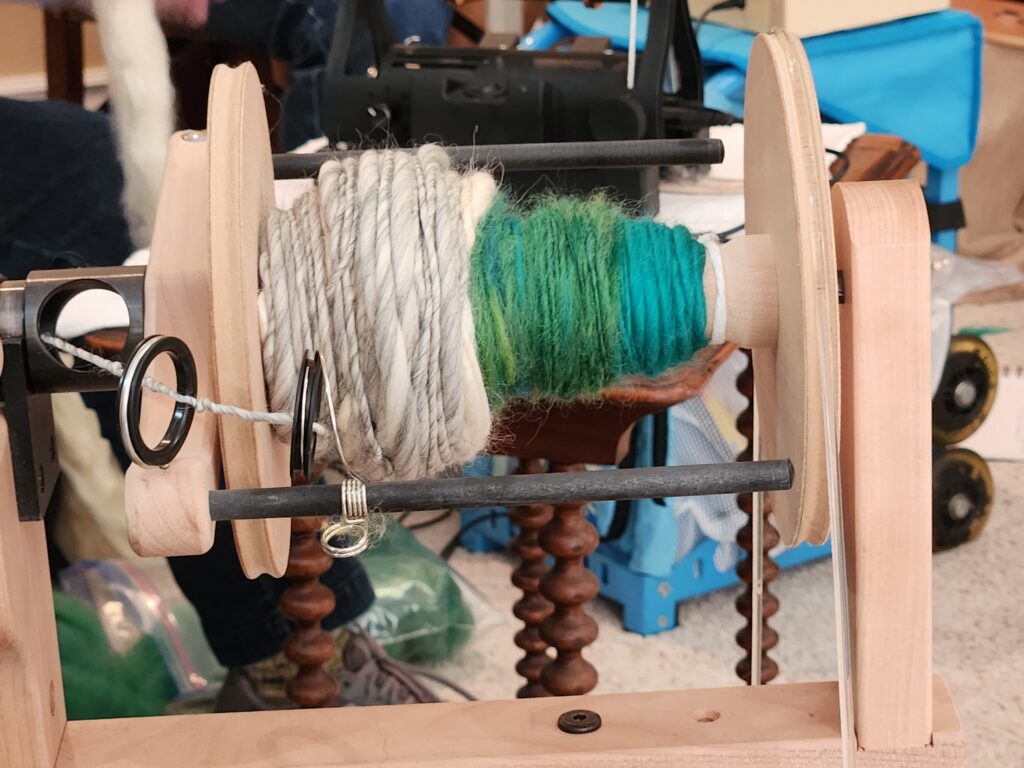 art yarn on a bobbin