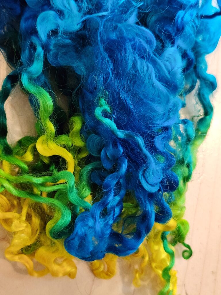 Dyed wool locks