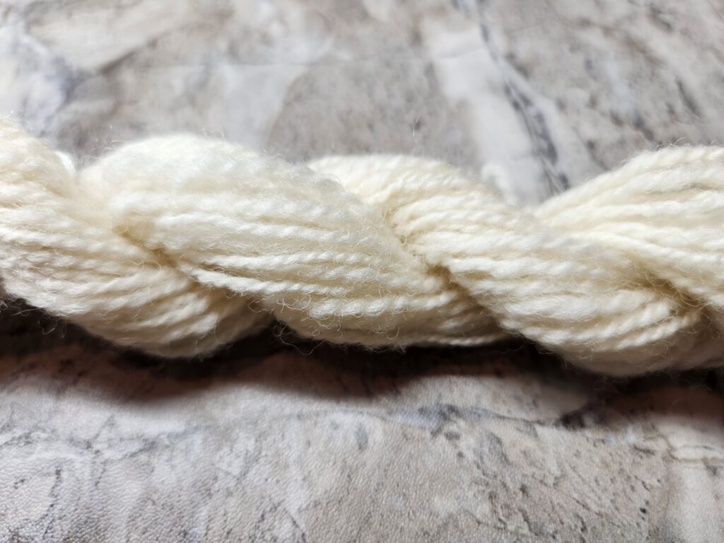 Texelaar yarn from wool after comging